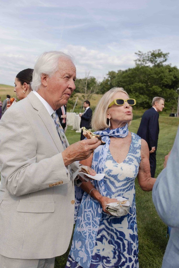 Garden formal attire reference — outdoor wedding guests